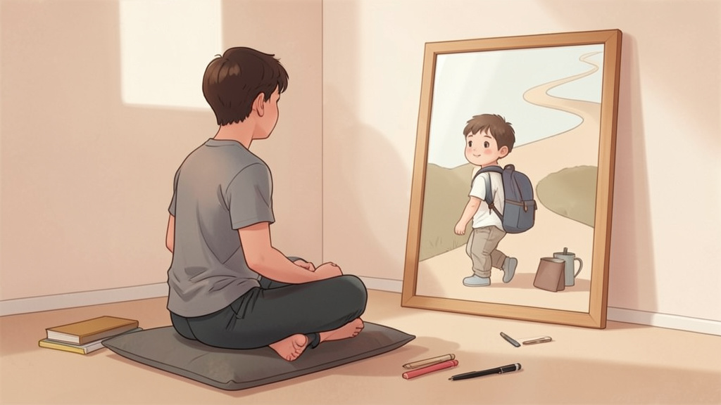 Nhìn thẳng vào gương, thấy mình là ai, để bước đi đúng đường.
