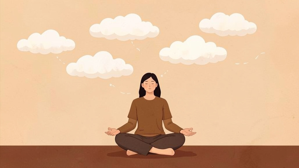 Quan sát suy nghĩ như mây trời, không bám víu.