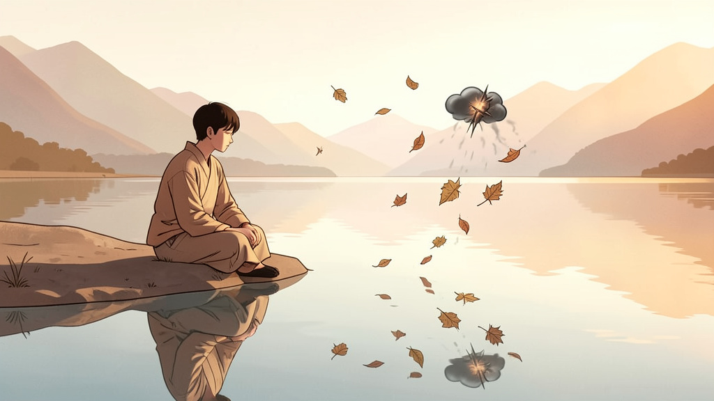 Như lá trôi trên sông, hãy để suy nghĩ đến rồi đi.