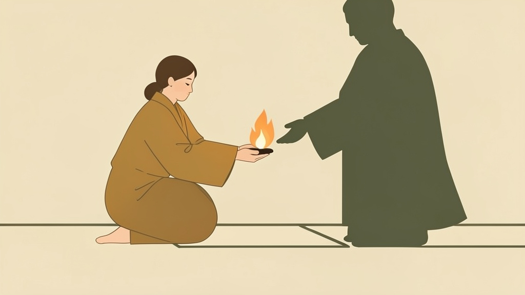 Từ bi không có nghĩa là để ngọn lửa của mình bị dập tắt.