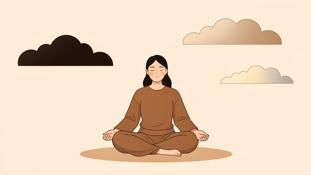 Quan sát cảm xúc như mây trời: đến rồi đi, không vương vấn.
