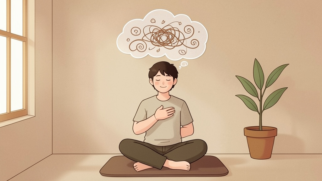 Quan sát dòng suy nghĩ như ngắm mây trời, không bám víu.