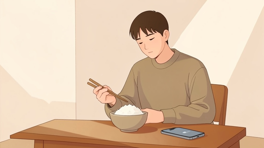 Khi tâm hiện diện, bữa ăn trở thành thiền.