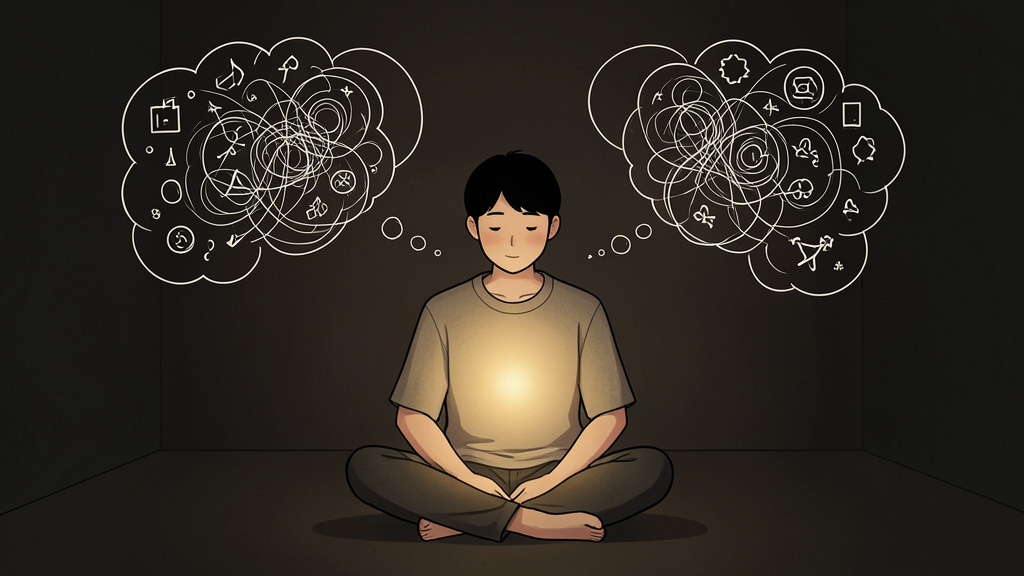 Quan sát suy nghĩ như nhìn mây trời, đừng để chúng che khuất ánh sáng bên trong.