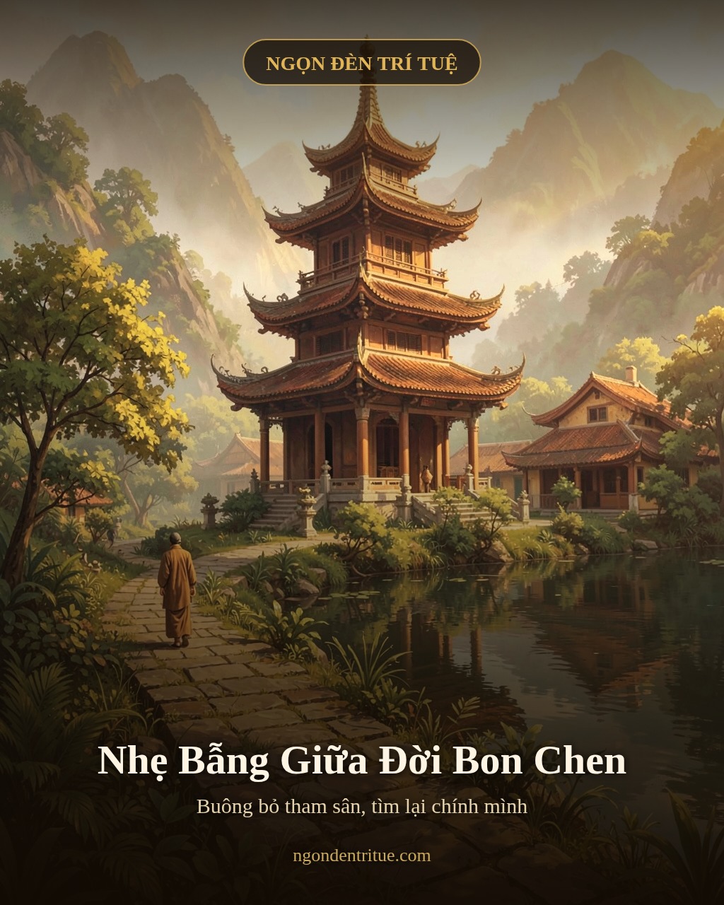 Bìa sách Nhẹ Bẫng Giữa Đời Bon Chen