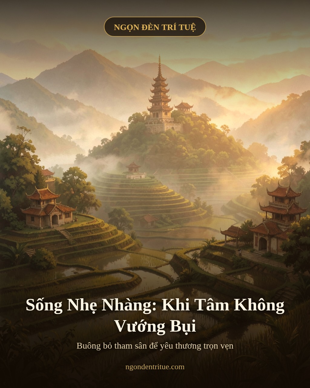 Bìa sách Sống Nhẹ Nhàng: Khi Tâm Không Vướng Bụi